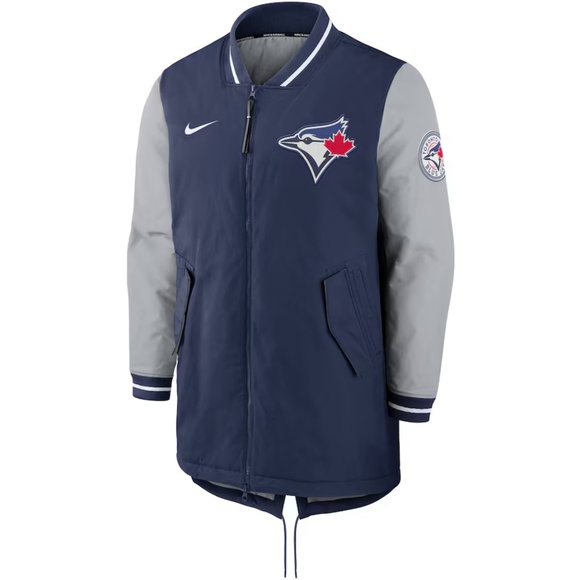 Nike MLB Blue and Gray Varsity Jacket - Picture 1 of 7
